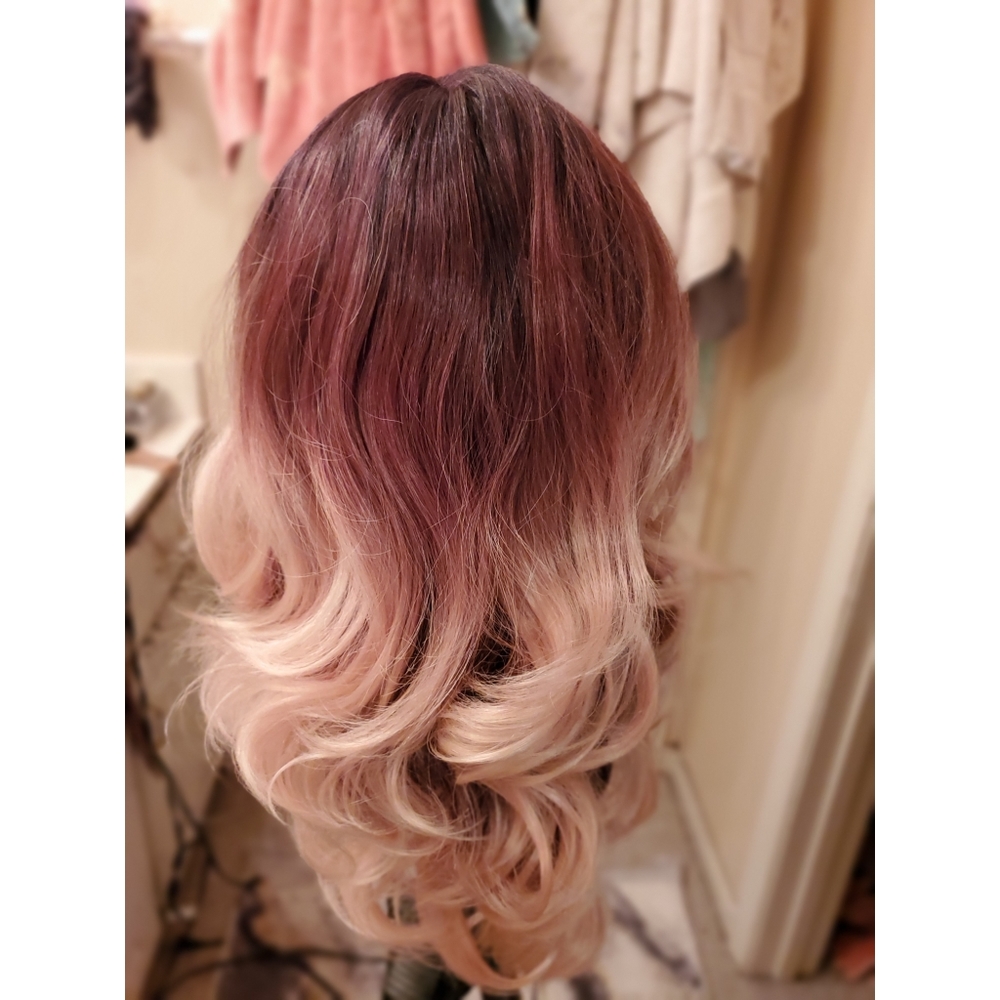 Synthetic lace front wig